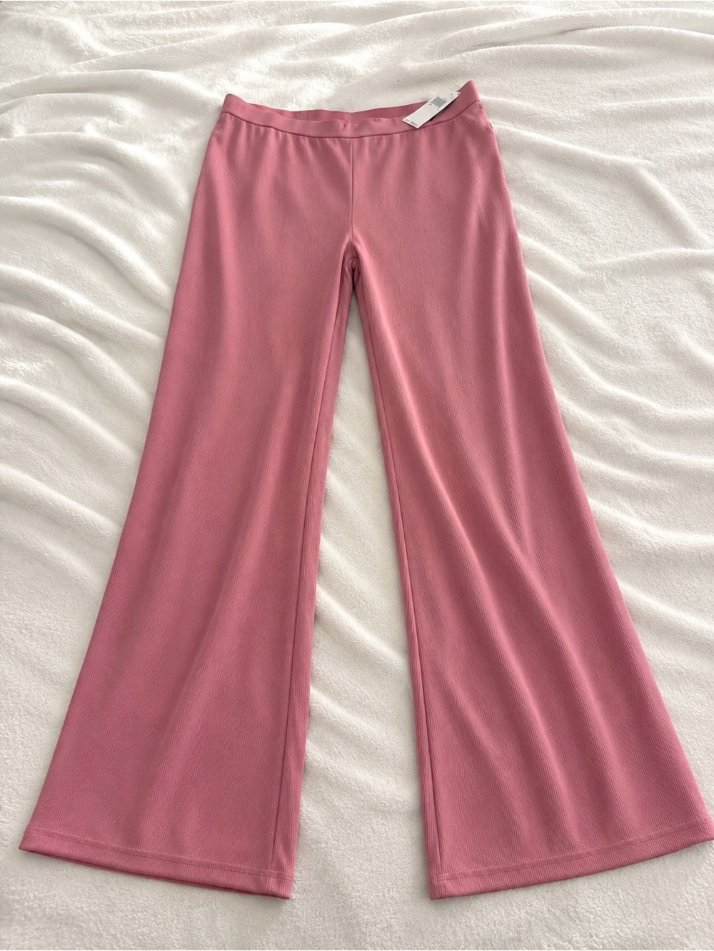 GAP Pink Wide-Leg Ribbed Leggings